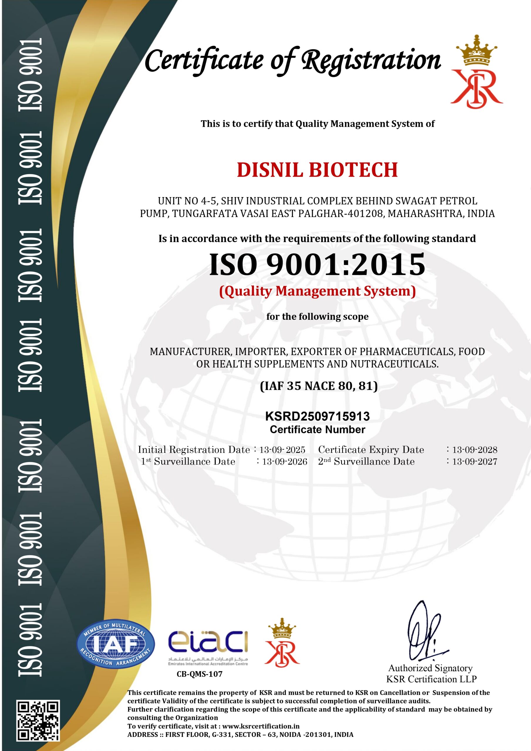 ISO 9001:2015 Certification
